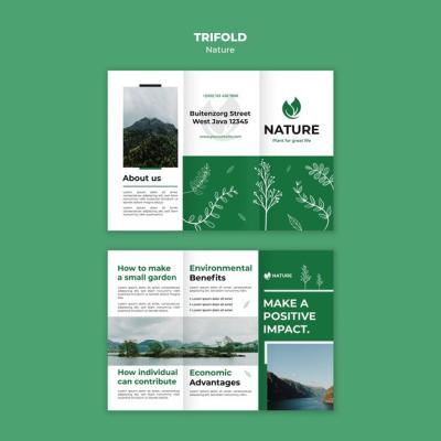 Nature Trifold Brochure Template Design – Free Download