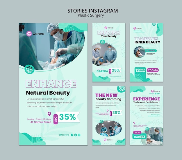 Plastic Surgery Instagram Stories Templates – Free Download