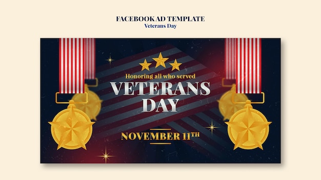 Veterans Day Celebration Facebook Template – Download Free Stock Photo