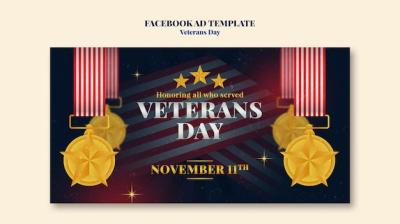 Veterans Day Celebration Facebook Template – Download Free Stock Photo