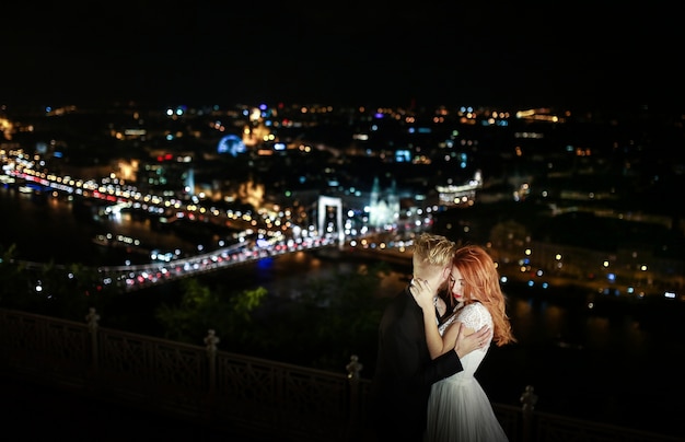 Man and Woman Dancing Above the City – Free Stock Photo for Download