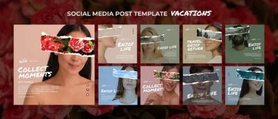 Vacation Concept Social Media Post Template – Free to Download