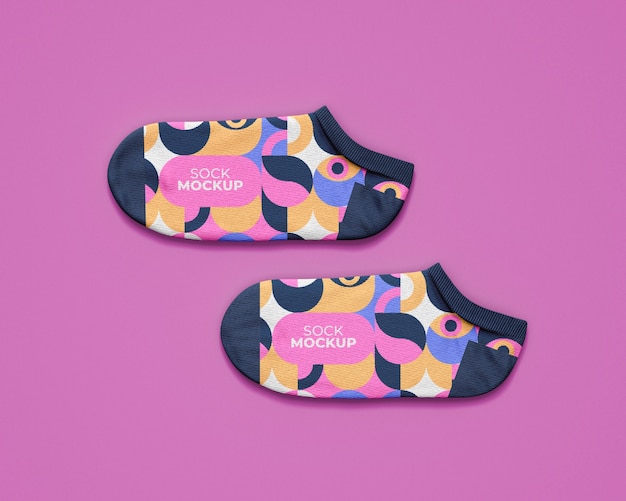 Mock-up Design for Socks with Abstract Pattern – Free Download