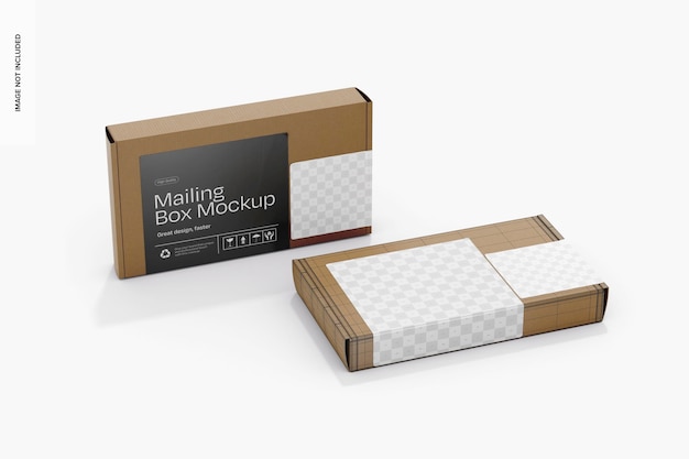 Mailing Boxes with Labels Mockup – Free to Download