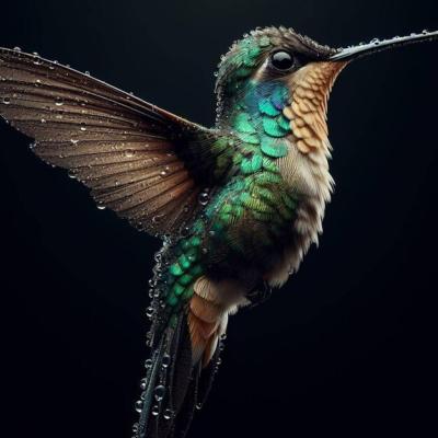 Stunning AI-Generated Bird Images with Water Droplets – Free to Download