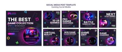 Gradient Gaming Social Media Post Template – Free Download