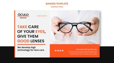 Eyewear Shop Concept Banner Template – Free Download