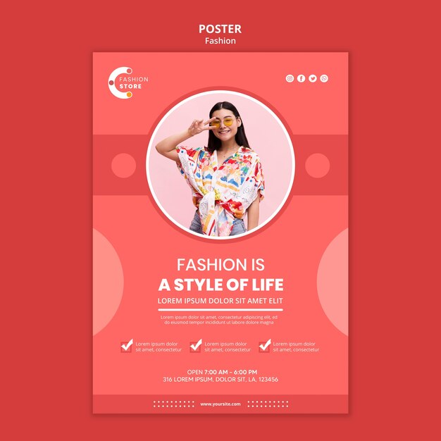 Fashion Poster Template Featuring Stunning Photos – Free Download