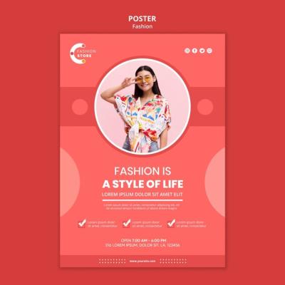 Fashion Poster Template Featuring Stunning Photos – Free Download