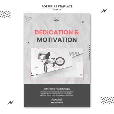 Flat Design Sport Poster Template – Free Download