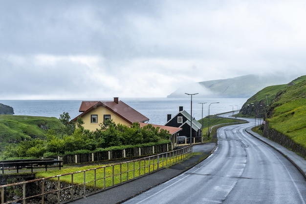 Foggy Sky Over an Empty Street Connecting Two Islands – Free Download