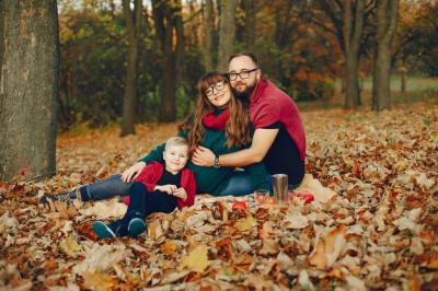 Family Enjoying Autumn in the Park – Free Download