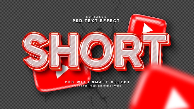 3D Red Video Short Text Effect – Free Download