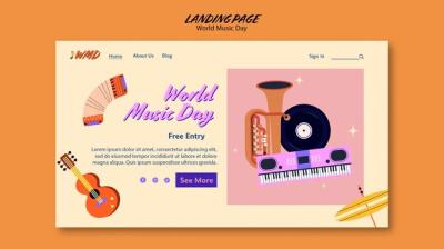 World Music Day Landing Page Template – Free to Download