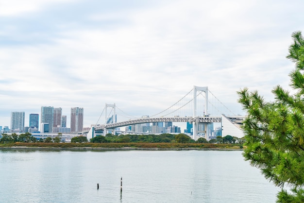 Tokyo Skyline Featuring Tokyo Tower and Rainbow Bridge – Free Download