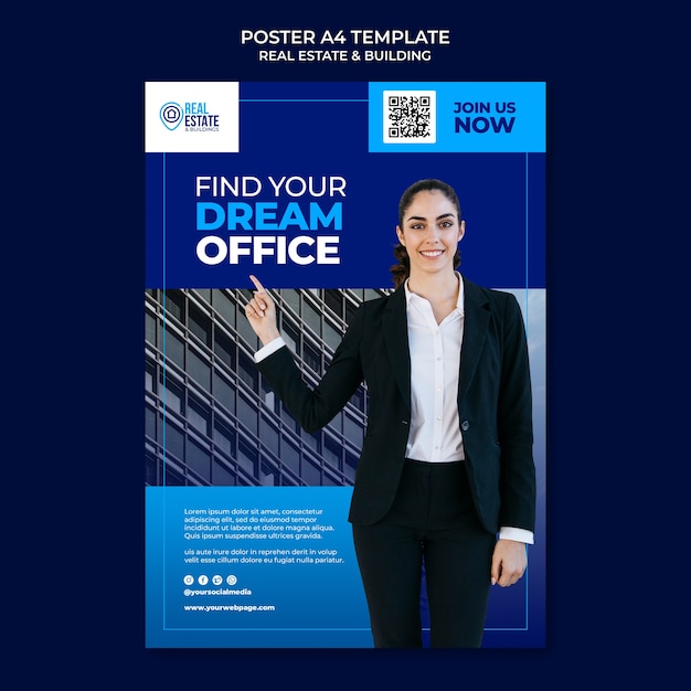 Dream Office Poster Template – Free Download