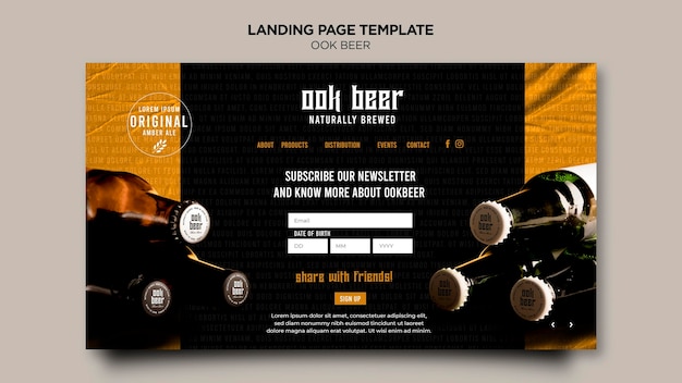 Ook Beer Template Landing Page – Download Free Stock Photo