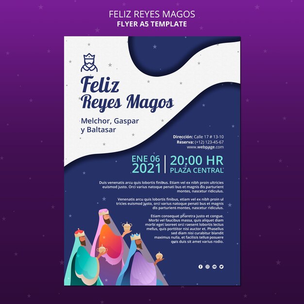 Feliz Reyes Magos Ad Poster Template – Free Download