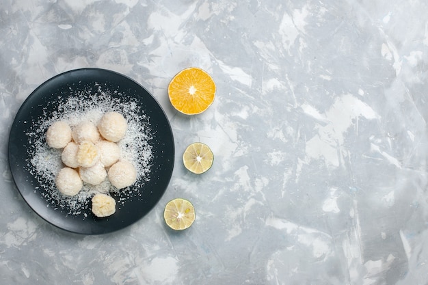 Delicious Coconut Candies on a White Plate – Free Stock Photo for Download