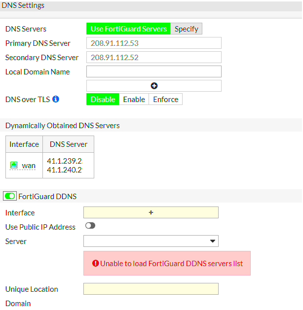 Technical Tip Unable to load FortiGuard DDNS serv Fortinet Community