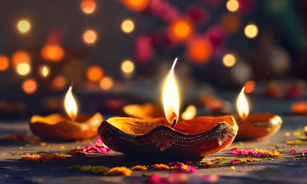 Diwali Celebration: Indian Festival of Lights with Colorful Rangoli and Diya Lamps – Free Stock Photos for Download