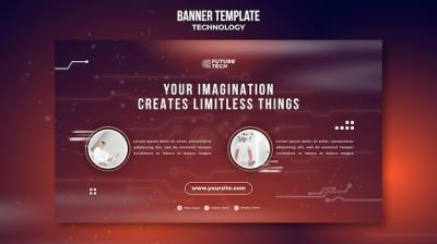 Technology Horizontal Banner Template – Free to Download