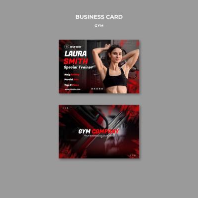 Gym Training Business Card Template – Free Download