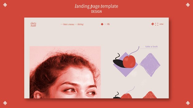 Landing Page Template for Graphic Designers – Free to Download