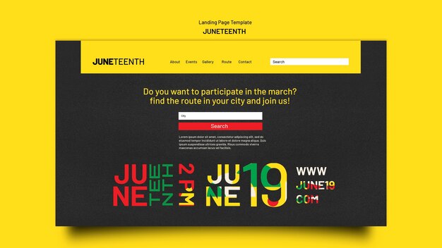 Juneteenth Landing Page Template – Free Download