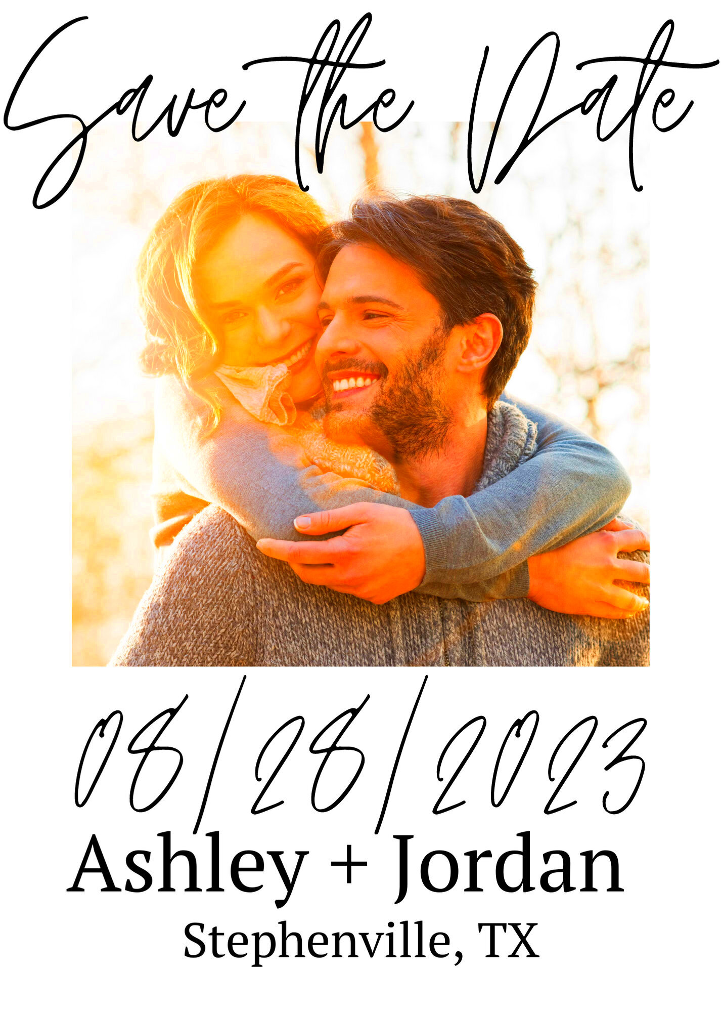 Simple Save the Date Canva Template Customizable Save the Etsy