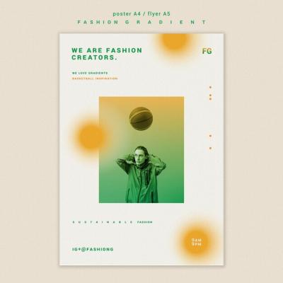 Fashion Gradient Poster Template – Free Download