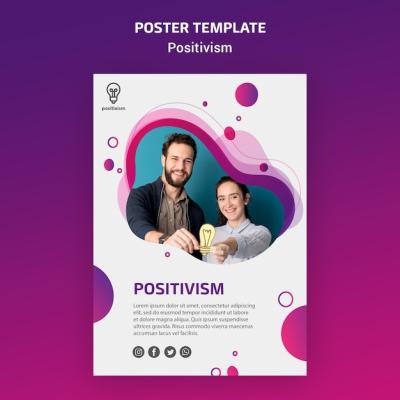 Positivism Concept Poster Template – Free Download