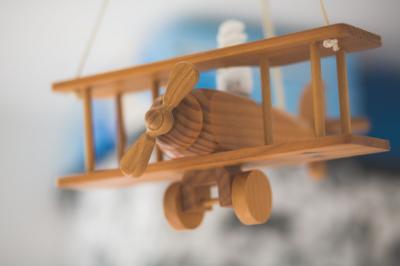 Closeup of a Wooden Miniature Airplane – Free Stock Photo for Download