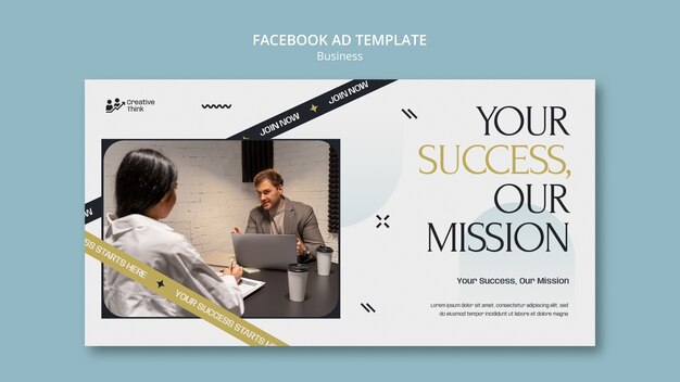 Gradient Business Strategy Facebook Template – Download Free Stock Photo