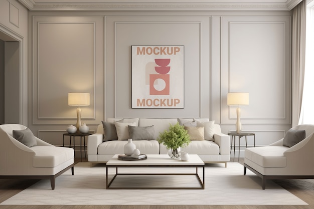 Modern Living Room Mockup – Download Free Stock Photo