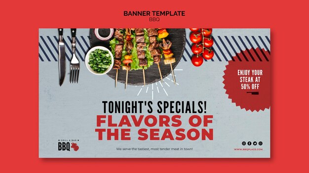 Seasonal BBQ Banner Template – Free Download