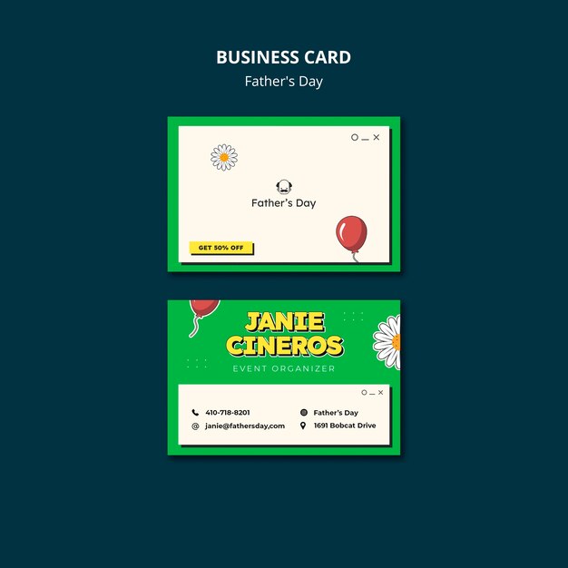 Father’s Day Celebration Business Card – Free Download