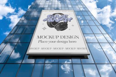 Glass Building Logo Mockup Design – Free Download