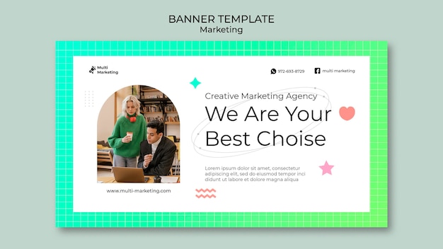 Marketing Agency Banner Template – Free Download