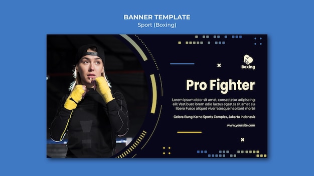 Boxing Ad Banner Template – Download Free Stock Photo