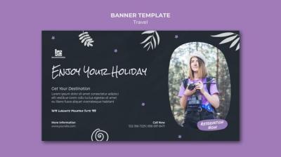 Travel Agency Ad Banner Template – Free Download