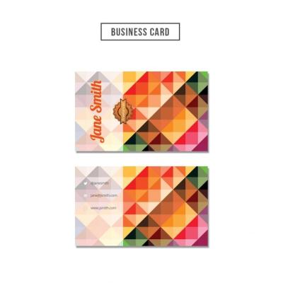 Coloured Polygonal Business Card – Free Download