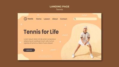 Tennis Concept Landing Page Design – Free Download