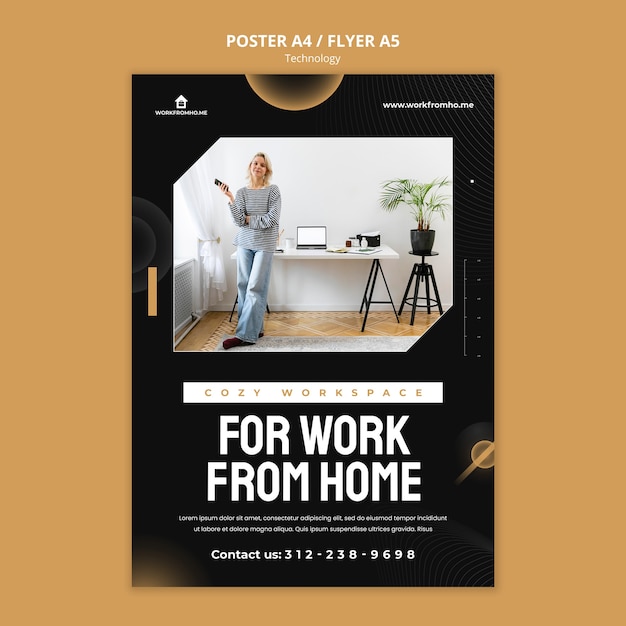 Work from Home Flyer Template – Free to Download