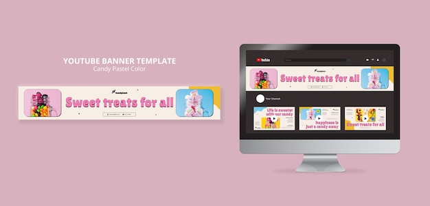 Candy Pastel Colors Template Design – Download Free Stock Photo