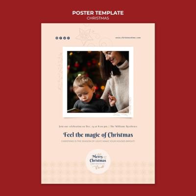 Creative Festive Christmas Print Template – Free Download