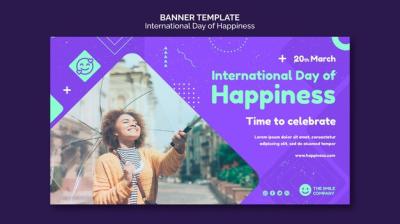 International Day of Happiness Banner Template – Free Stock Photo for Download