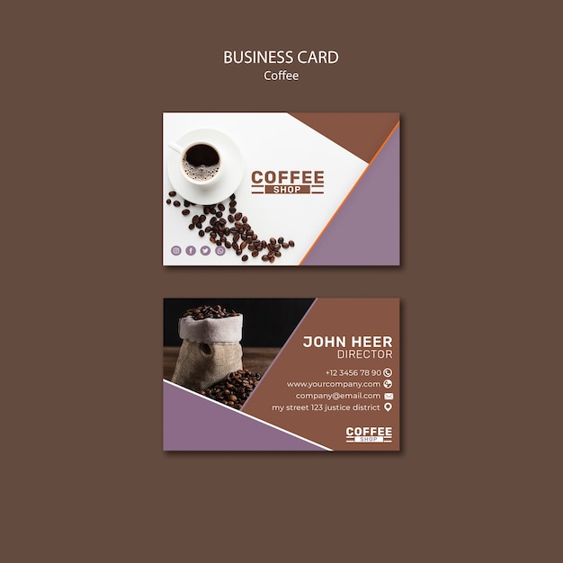 Coffee Shop Business Card Template – Free to Download