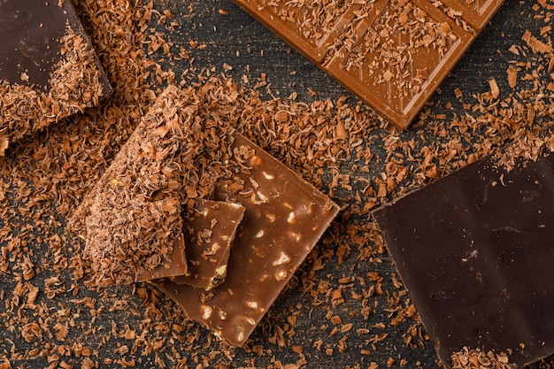 Choco Bars with Crumbs on Dark Background – Free Stock Photo, Download for Free