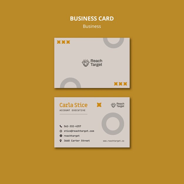 Flat Design Business Card Template – Free Download